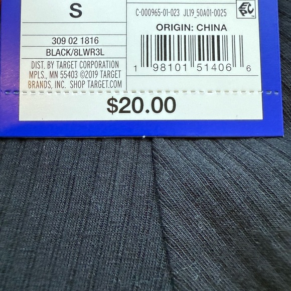 JoyLab Black Ribbed Crop Top - Picture 4 of 5